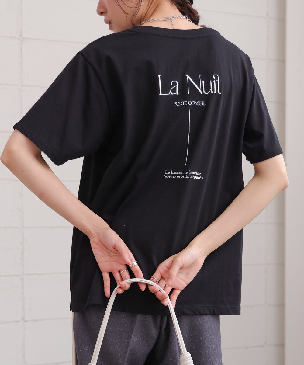 バックロゴ刺繍Ｔシャツ