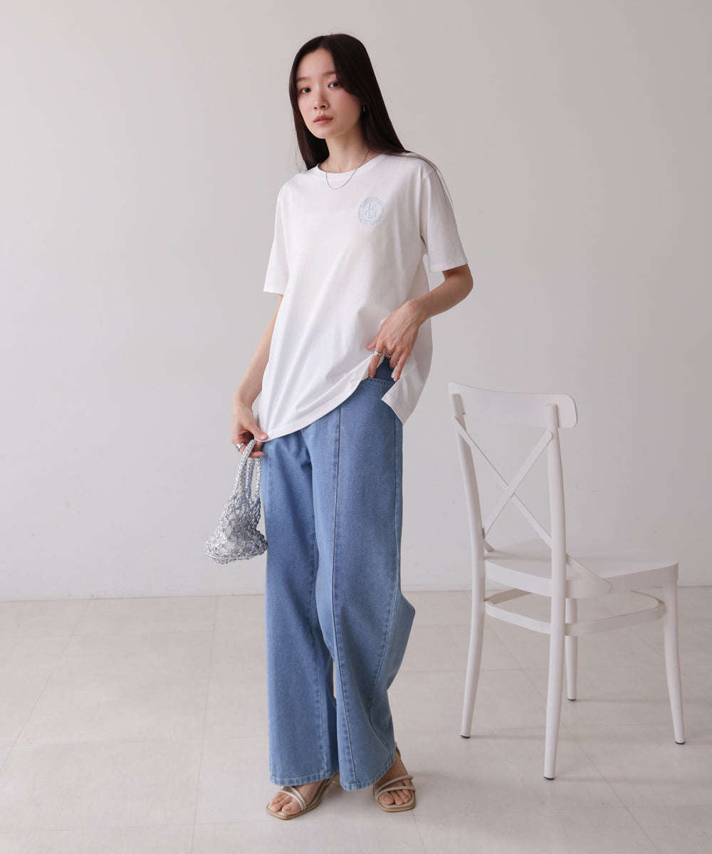 バックロゴ刺繍Ｔシャツ