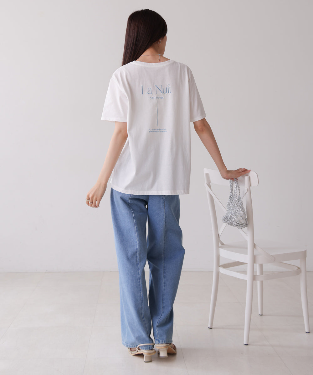 バックロゴ刺繍Ｔシャツ