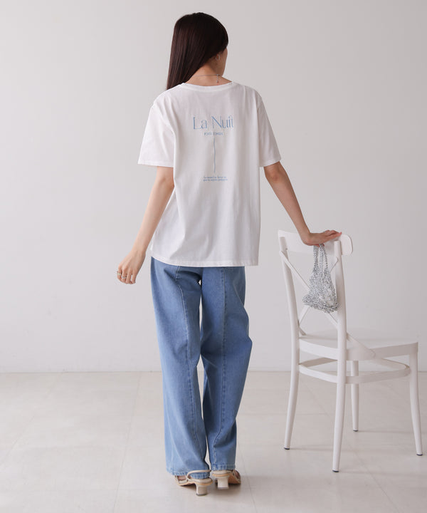 バックロゴ刺繍Ｔシャツ