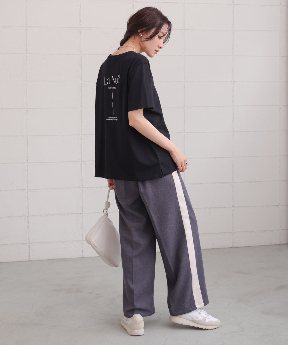 バックロゴ刺繍Ｔシャツ