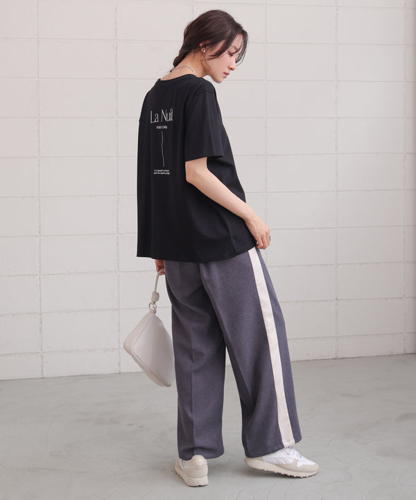 バックロゴ刺繍Ｔシャツ