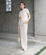 ビスチェライク配色メロウカットソー