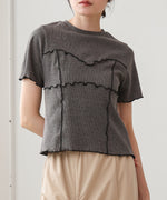 ビスチェライク配色メロウカットソー