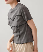 ビスチェライク配色メロウカットソー