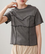 ビスチェライク配色メロウカットソー