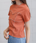 ビスチェライク配色メロウカットソー