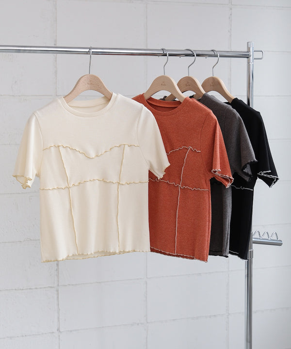 ビスチェライク配色メロウカットソー