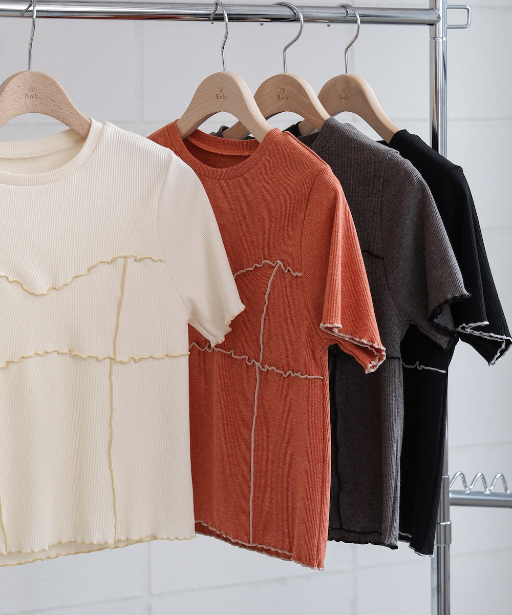 ビスチェライク配色メロウカットソー