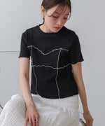 ビスチェライク配色メロウカットソー