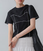 ビスチェライク配色メロウカットソー