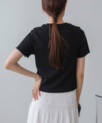 ビスチェライク配色メロウカットソー