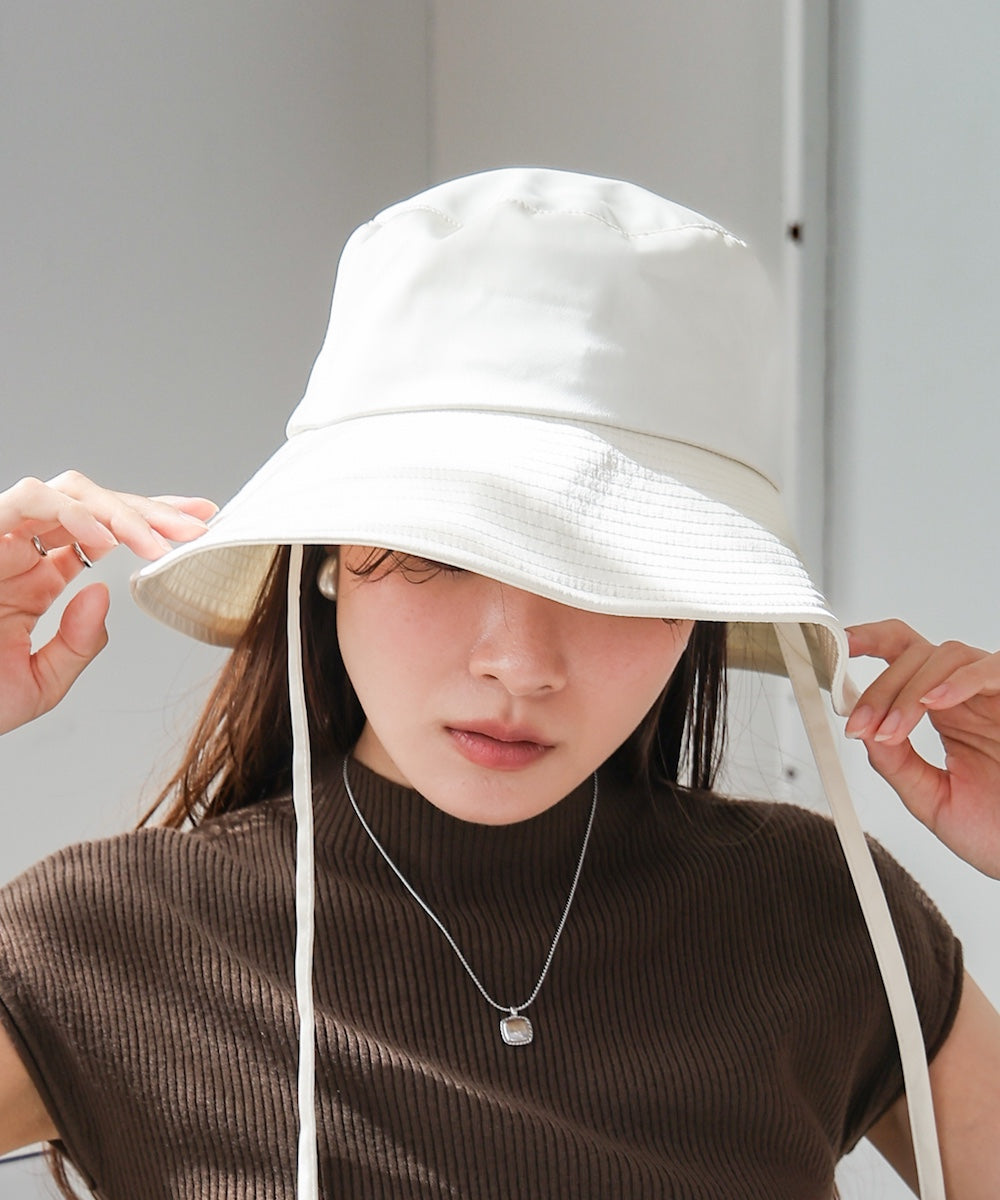 サテンリボン付きハット