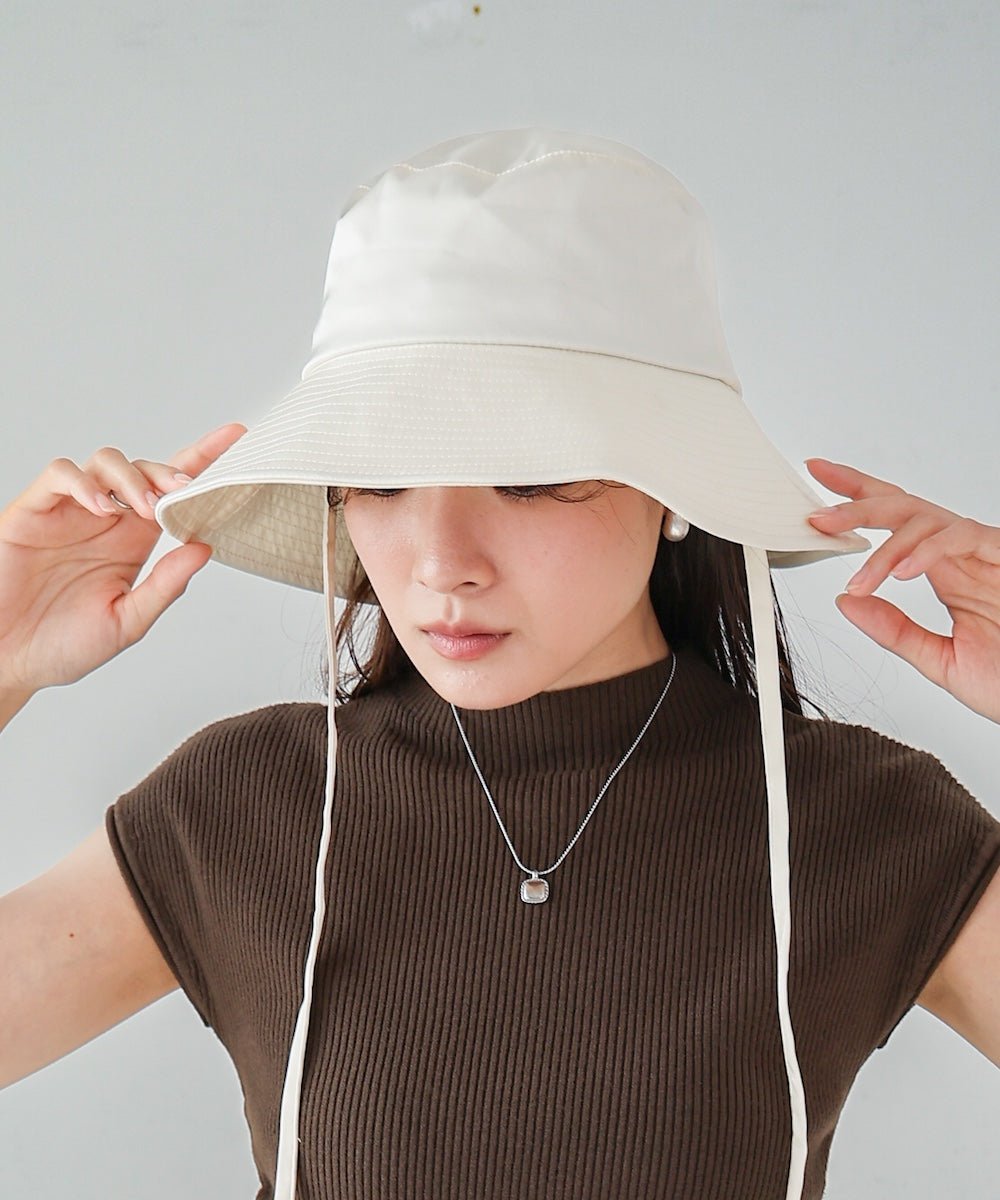 サテンリボン付きハット