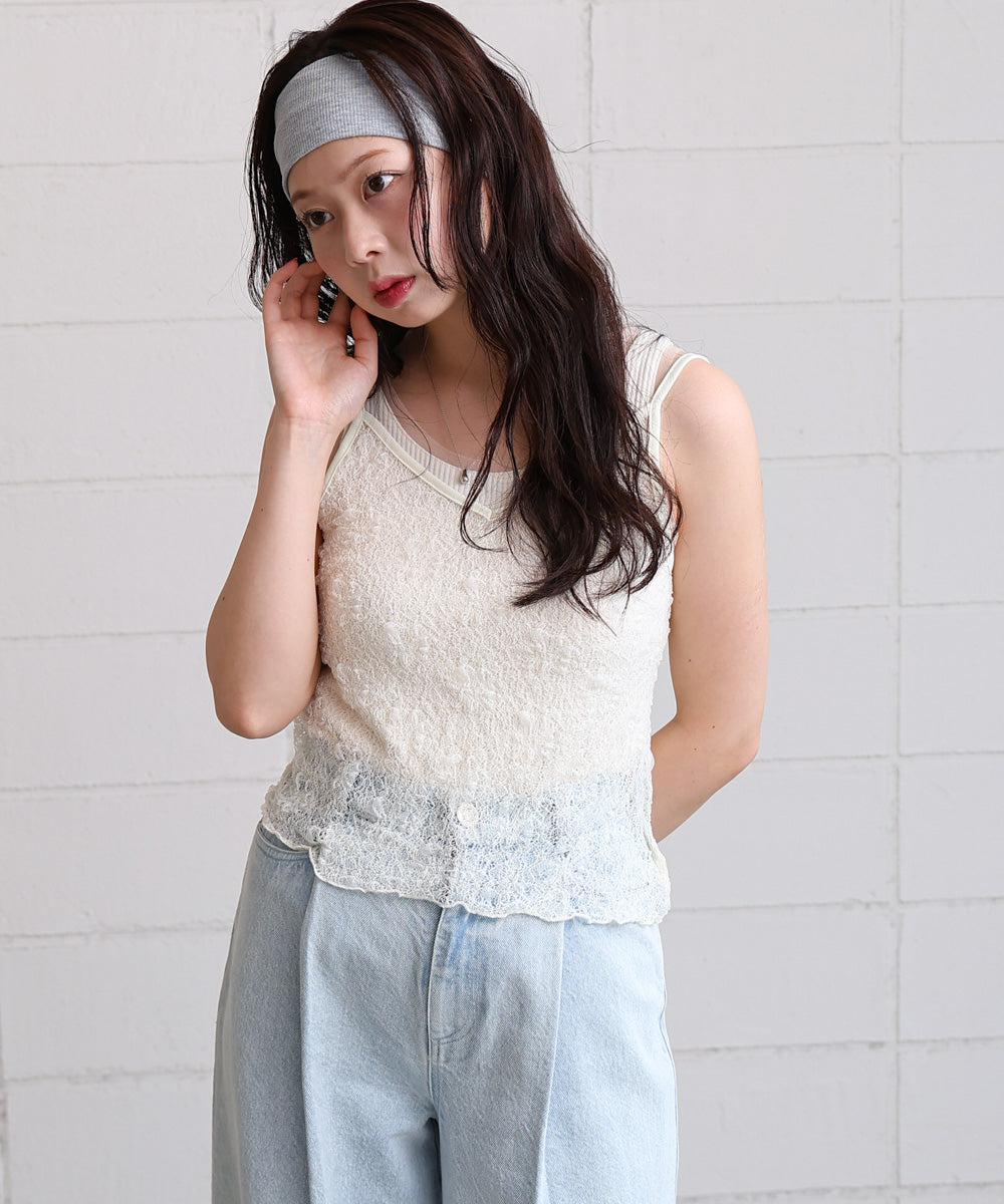 ストレッチレースキャミ