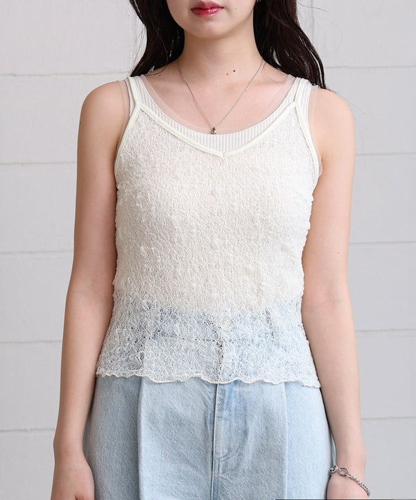 ストレッチレースキャミ