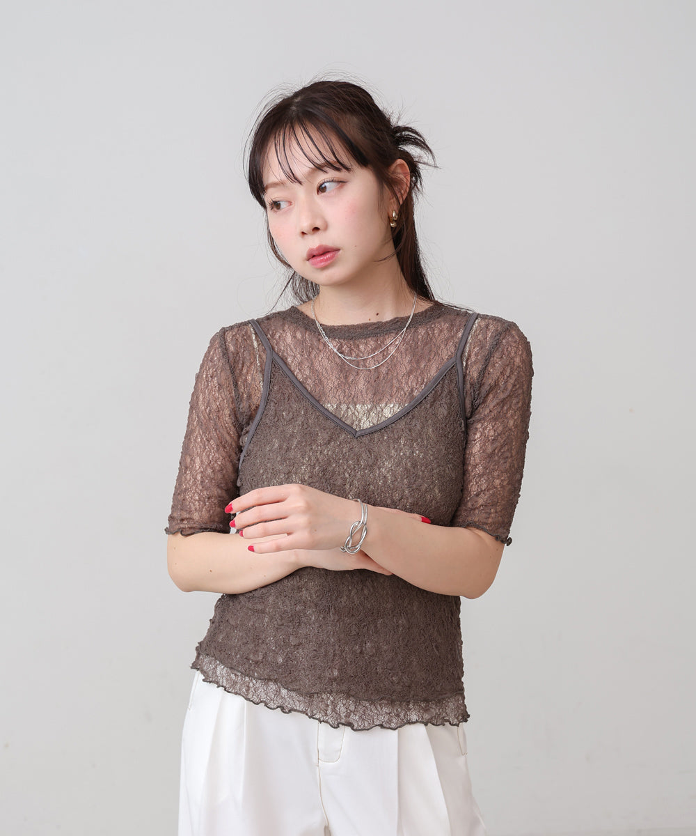 ストレッチレースキャミ