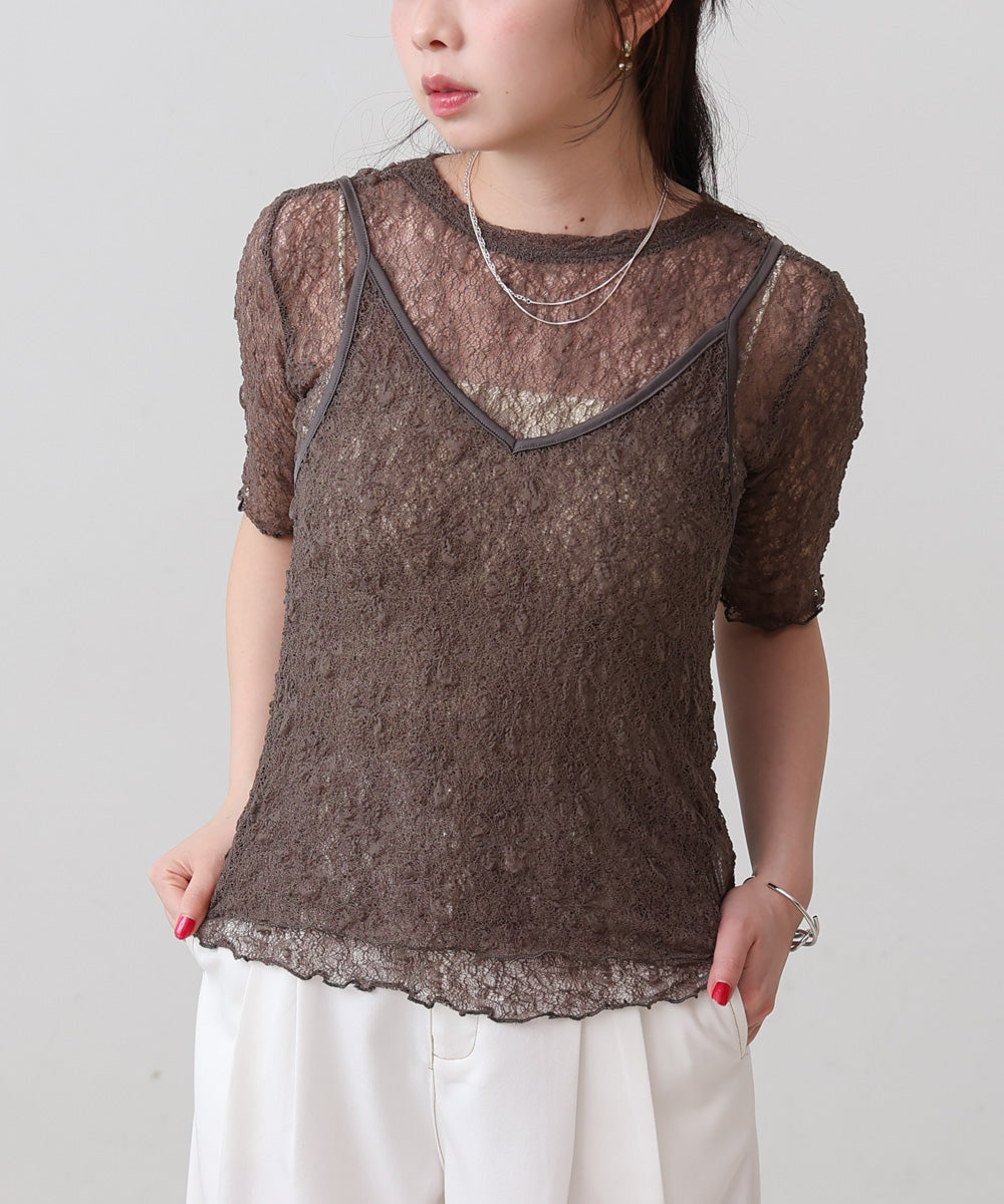 ストレッチレースキャミ