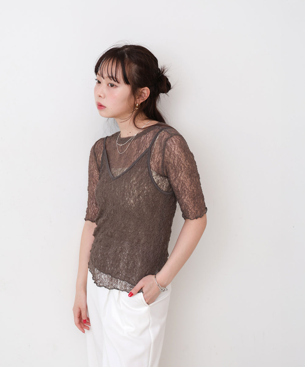 ストレッチレースキャミ