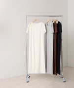 リブカットソーレイヤード風半袖ワンピース