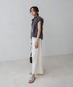 ブロード裾リボンバルーンスリーブシャツ