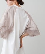 チュールバルーンスリーブシャツ