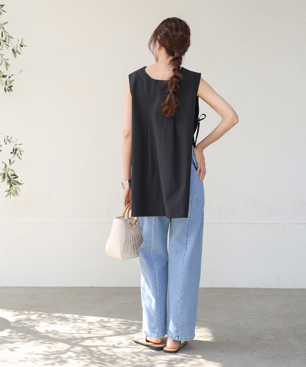 ノースリーブサイドリボンラッシュガード