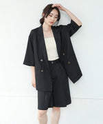 タックデザインハーフパンツ