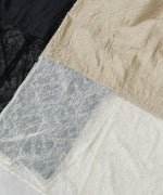 シワ加工サテンチュールレース切替キャミワンピース