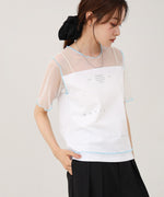 カラーメローチュールレイヤードＴシャツ