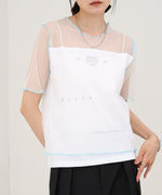 カラーメローチュールレイヤードＴシャツ