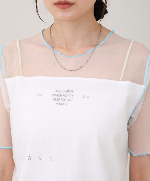 カラーメローチュールレイヤードＴシャツ