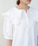 ビックカラーハーフスリーブブラウス