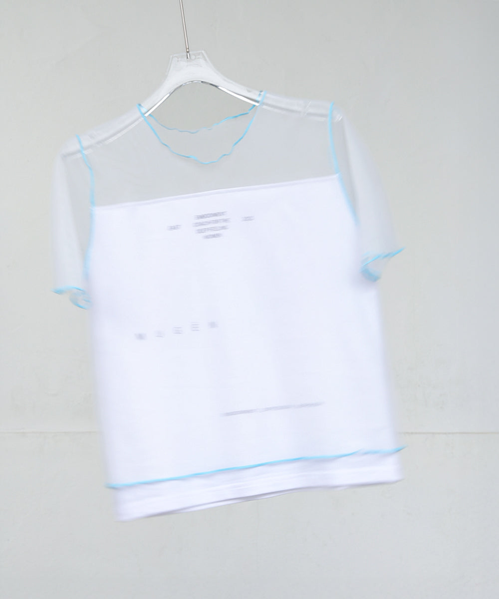 カラーメローチュールレイヤードＴシャツ