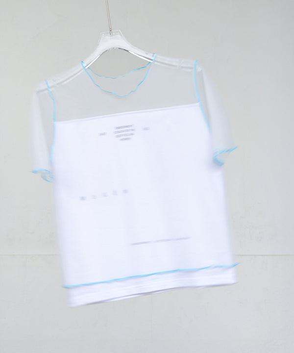 カラーメローチュールレイヤードＴシャツ