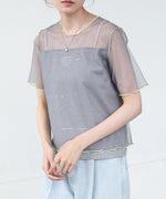 カラーメローチュールレイヤードＴシャツ
