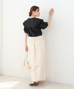 ビックカラーハーフスリーブブラウス