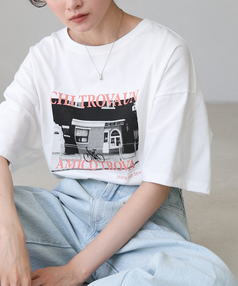 フォトプリントカラーロゴＴシャツ