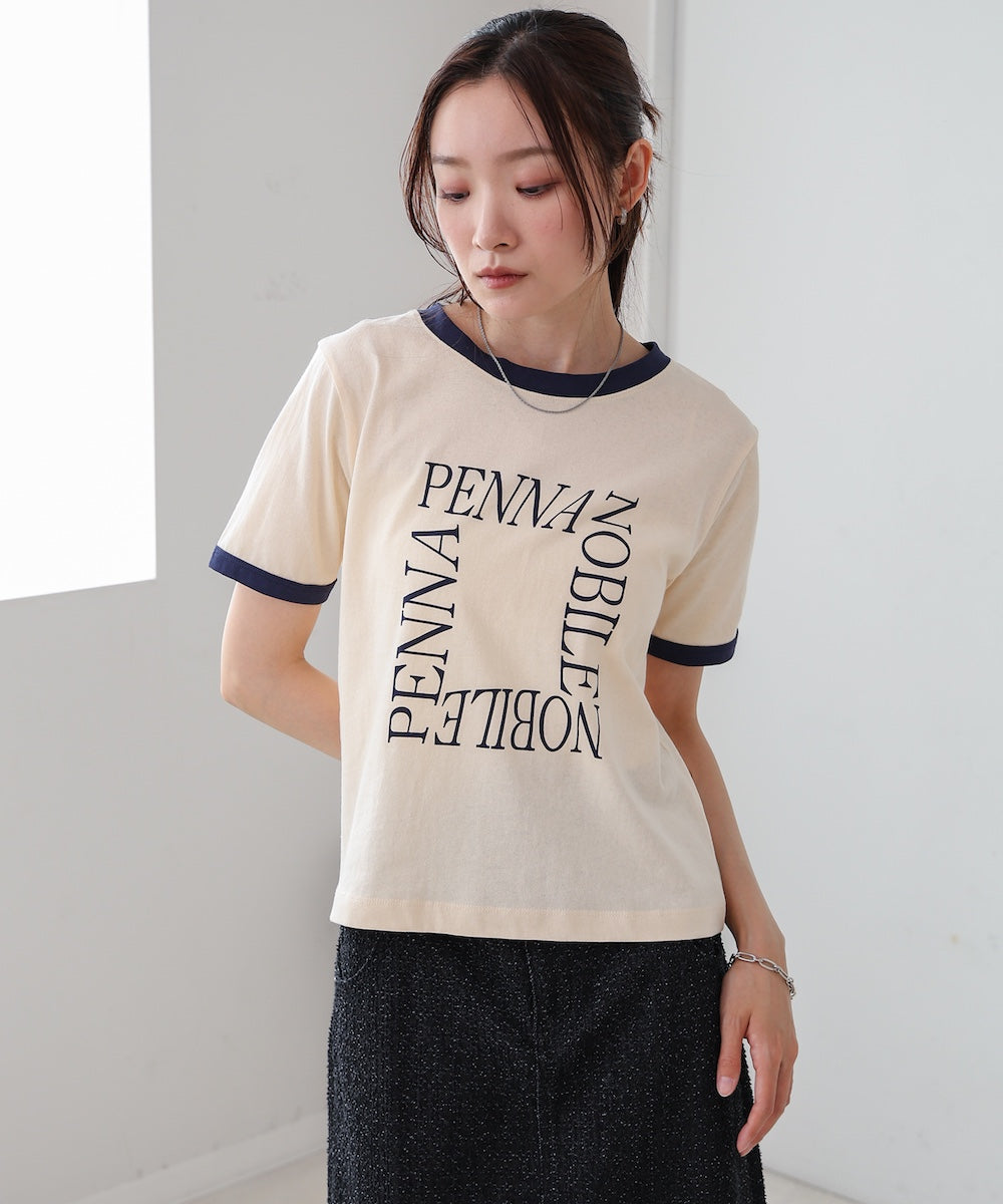 配色リンガーロゴＴシャツ