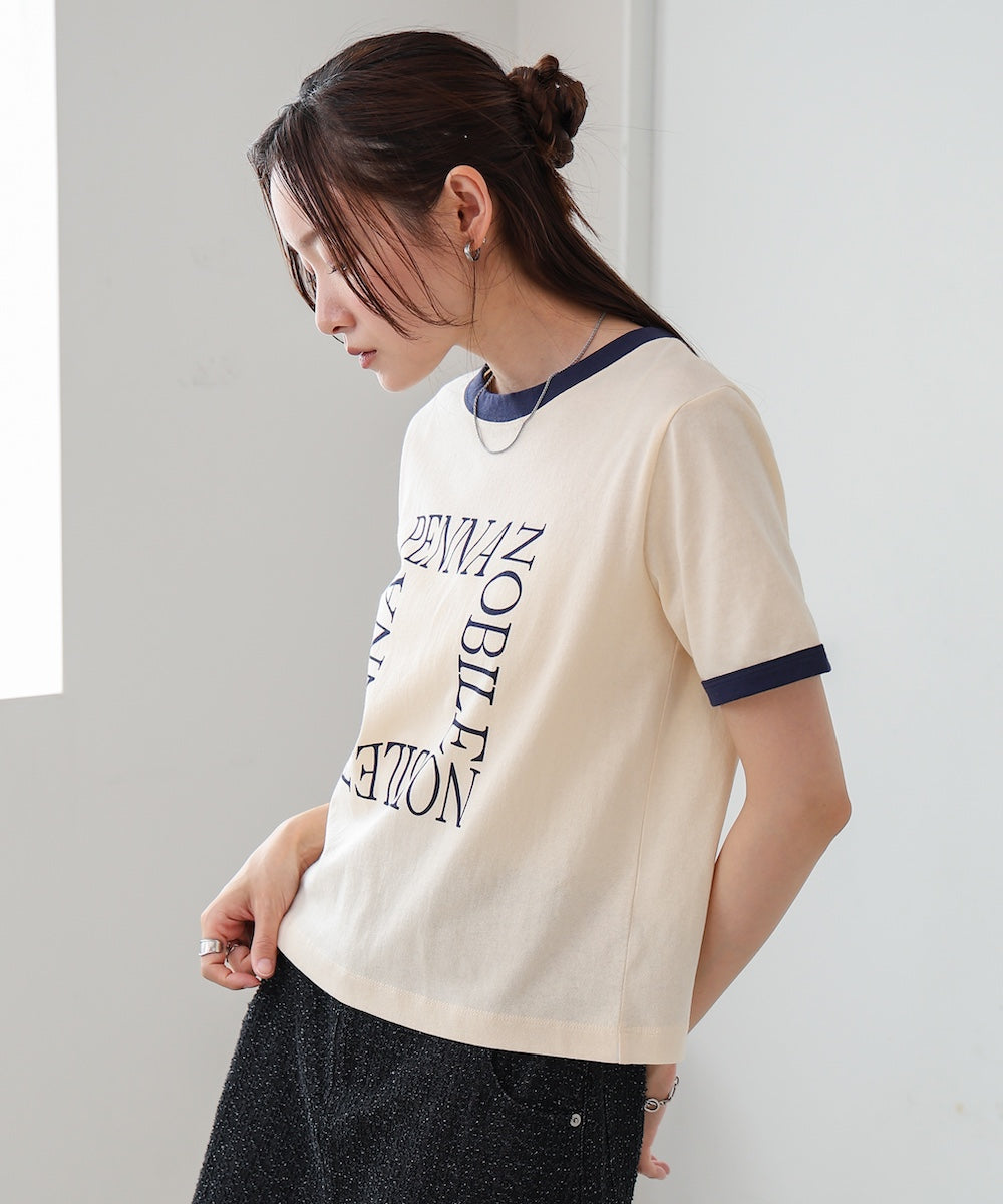 配色リンガーロゴＴシャツ