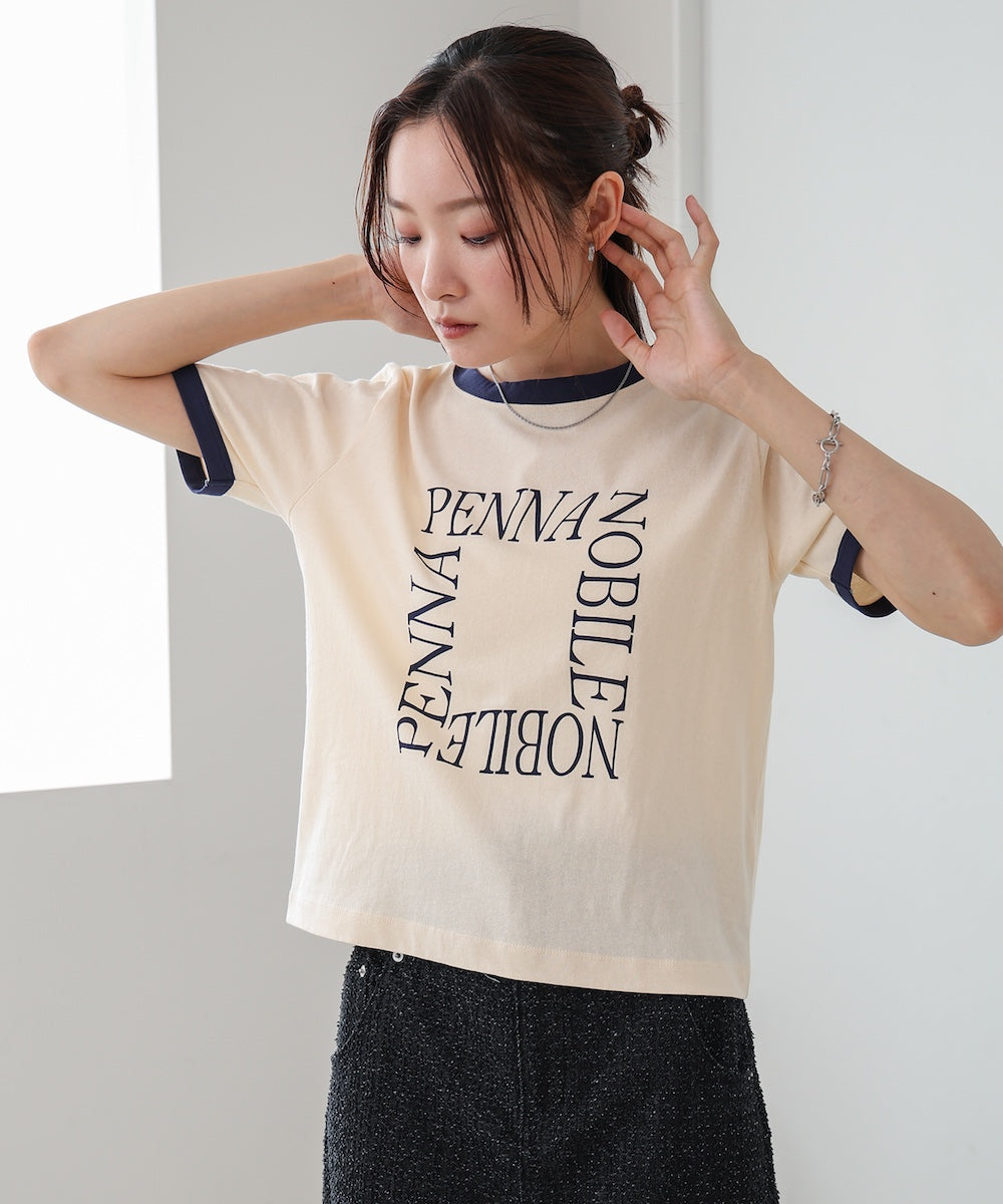 配色リンガーロゴＴシャツ