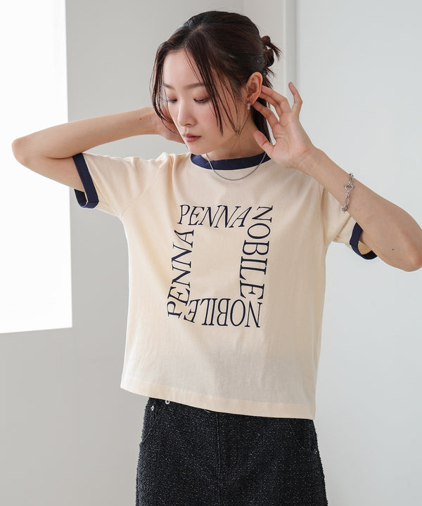 配色リンガーロゴＴシャツ