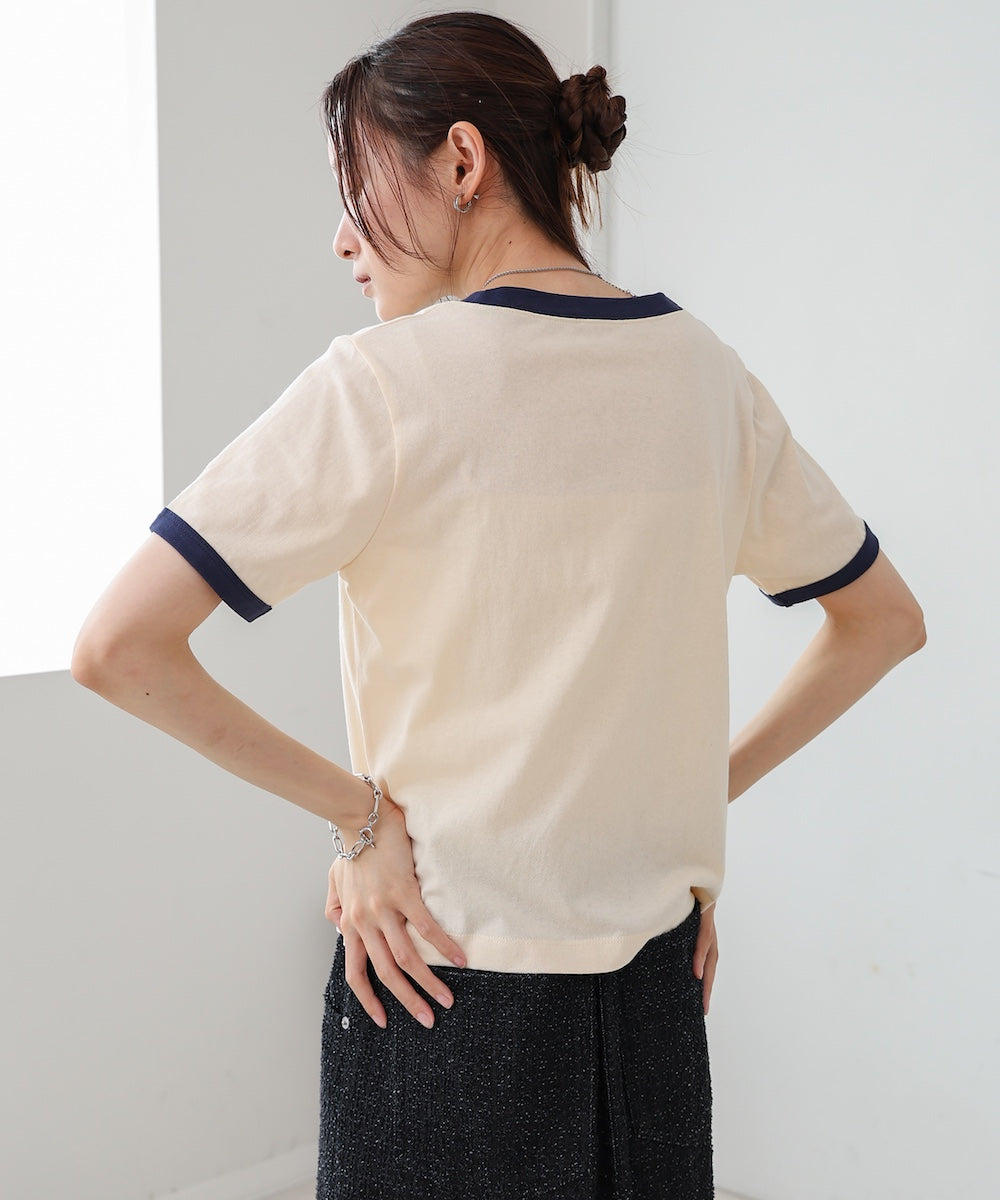 配色リンガーロゴＴシャツ