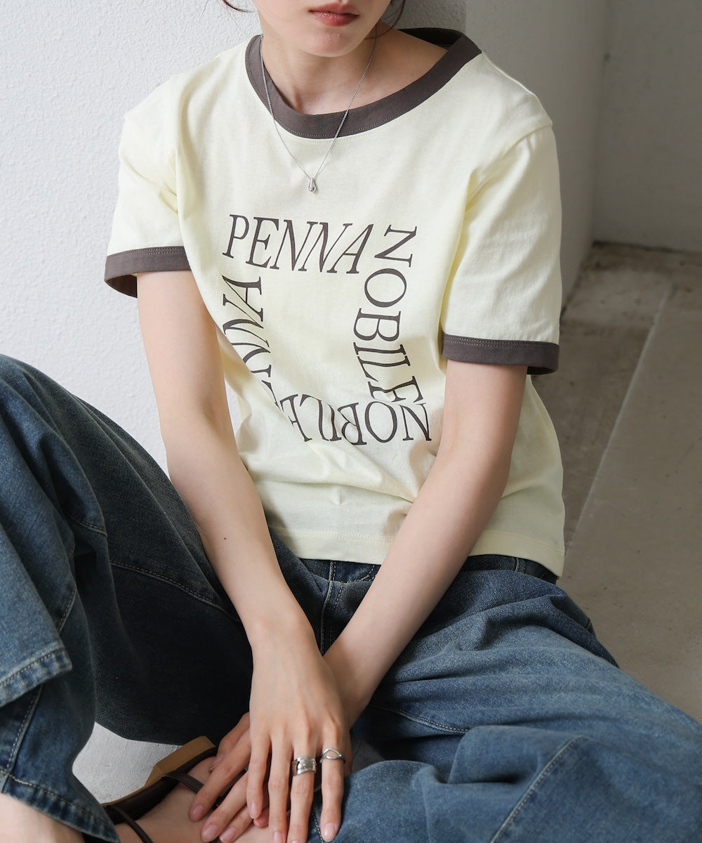 配色リンガーロゴＴシャツ