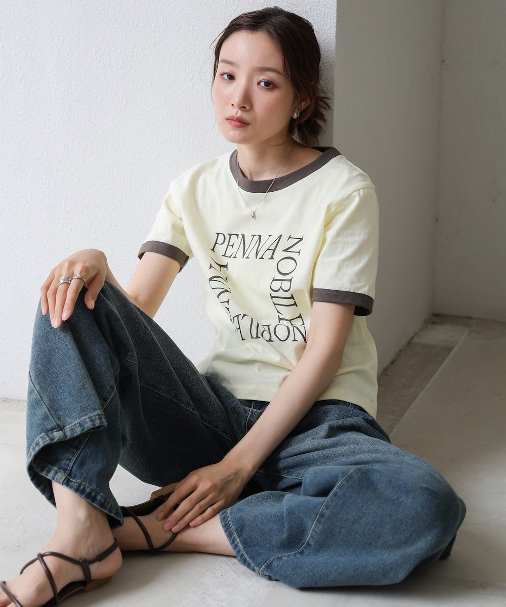 配色リンガーロゴＴシャツ