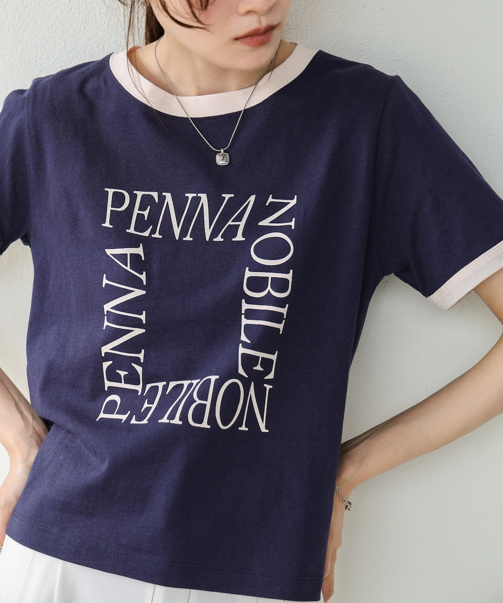 配色リンガーロゴＴシャツ