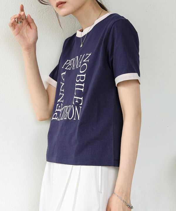 配色リンガーロゴＴシャツ