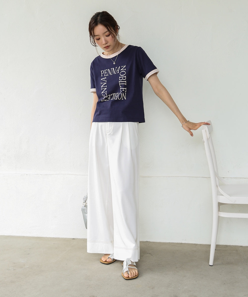 配色リンガーロゴＴシャツ