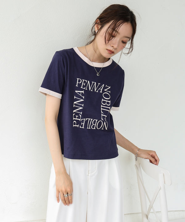 配色リンガーロゴＴシャツ