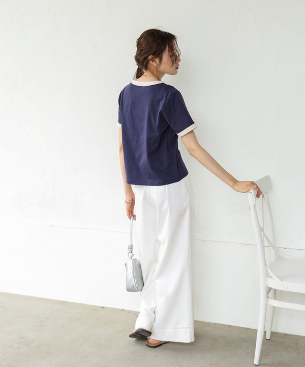 配色リンガーロゴＴシャツ